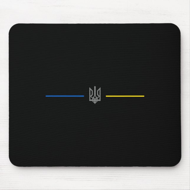 Mousepad Símbolo ucraniano Tryzub - Tridente da Ucrânia 2  (Frente)