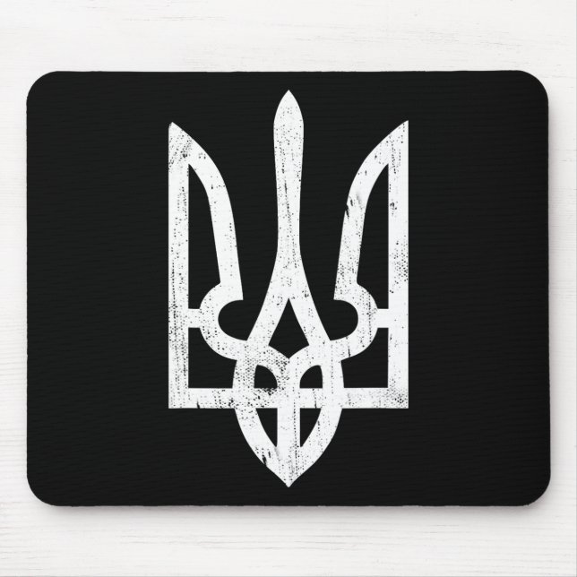 Mousepad Símbolo ucraniano Tryzub - Tridente da Ucrânia par (Frente)