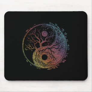 Mousepad Símbolo Yin Yang, Árvore da Vida, Tai Chi, Qigong,