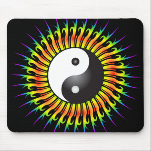 Mousepad Símbolo Yin Yang e Design espiral:Mousepad