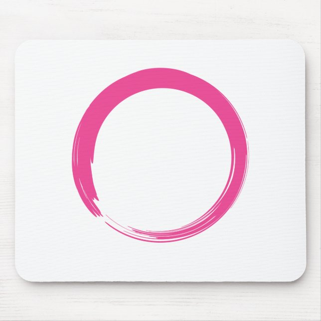 Mousepad Símbolo Zen Rosa / Círculo Enso (Frente)