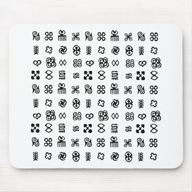 Mousepad Símbolos africanos Adinkra (Frente)