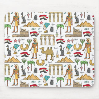 Mousepad Símbolos coloridos do padrão egípcio