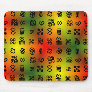 Mousepad Símbolos de Adinkra com cores africanas