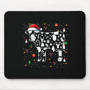 Mousepad Símbolos de Natal Papais noeis Vaca Forma Fofa Cor