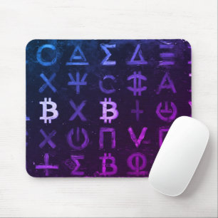 Mousepad Símbolos do Bitcoin (Estilo: Miami Purple - 13)