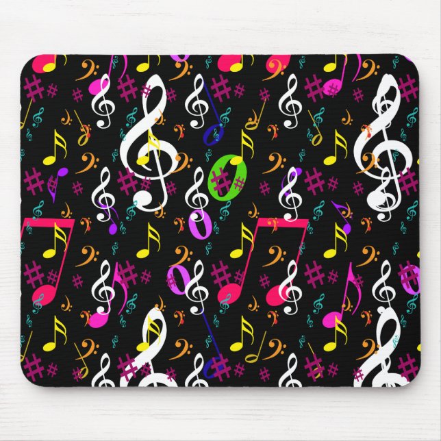 Mousepad Símbolos Musicais Design (Frente)