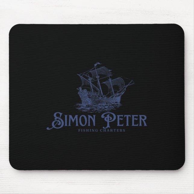 Mousepad Simon Peter Fishing Charters Jesus Christians God  (Frente)