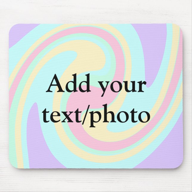 Mousepad Simples acrilato de fluido adicione seu nome de te (Frente)