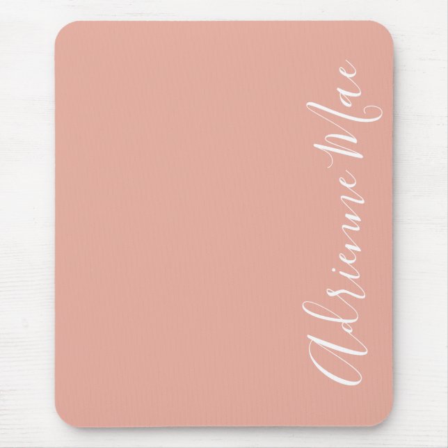 Mousepad Simples e elegante cor-de-rosa personalizado (Frente)