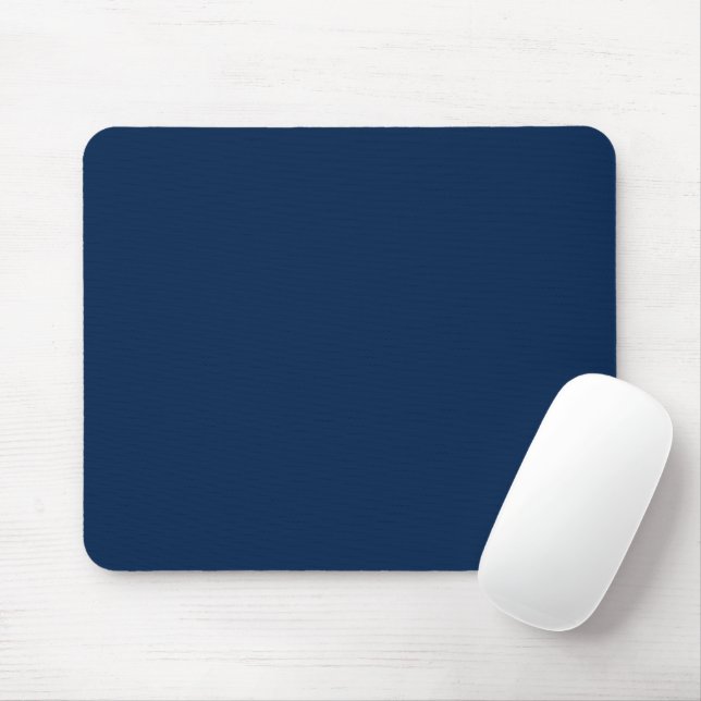 Mousepad Simples e uniforme, azul-marinho mínimo (Com mouse)
