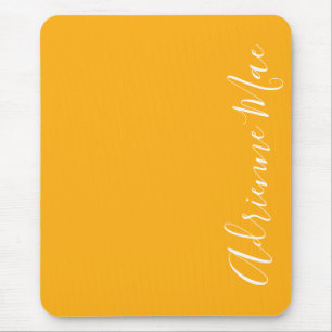 Mousepad Simples Elegante Saffron Yellow Personalizado