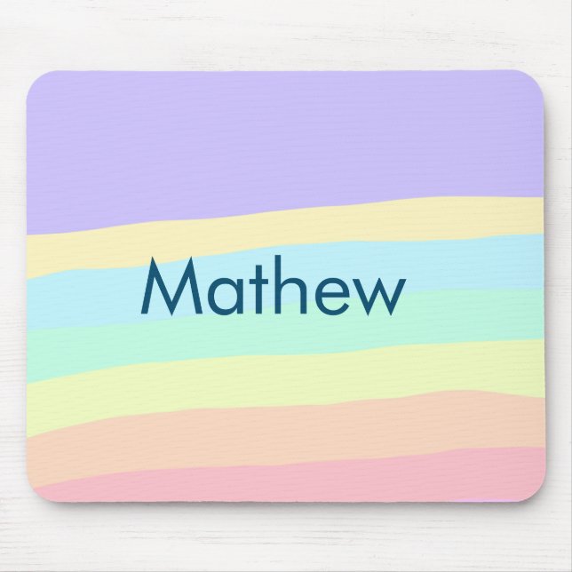 Mousepad simples letra inicial monograma adicionar sua letr (Frente)