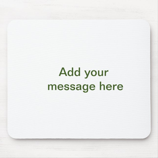 Mousepad Simples minimal verde adicione seu texto nome foto (Frente)