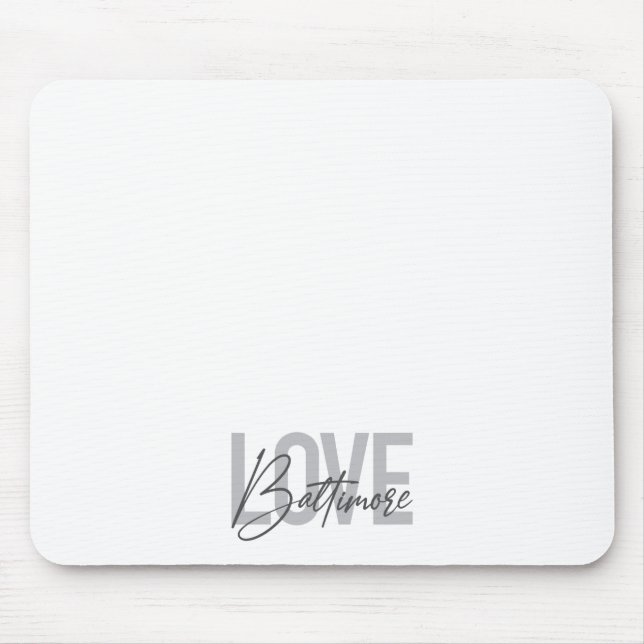 Mousepad Simples, moderna tendência urbana design Love Balt (Frente)