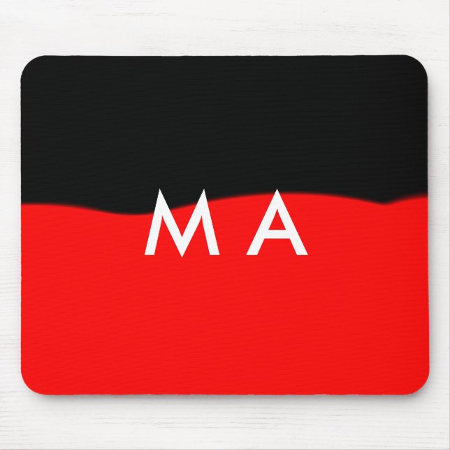 Mousepad Simples monograma adicione seu nome com letra míni (Frente)