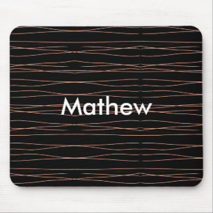 Mousepad Simples monograma adicione seu nome com letra míni