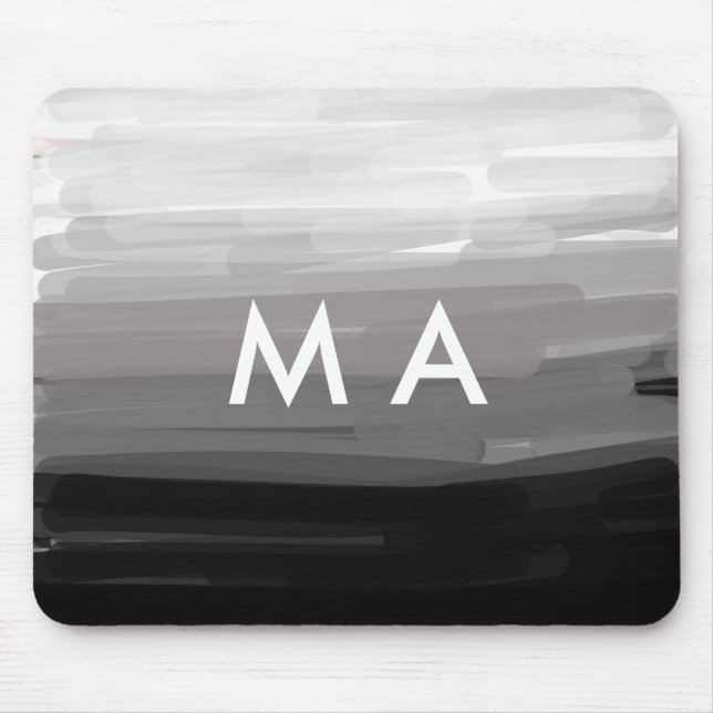 Mousepad Simples monograma adicione seu nome com letra míni (Frente)
