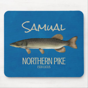 Mousepad Simples Norte de Anglas de Pesca Pike FIsherman