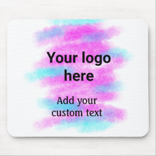 Mousepad Simples pi vermelho aquarela adicione seu logotipo