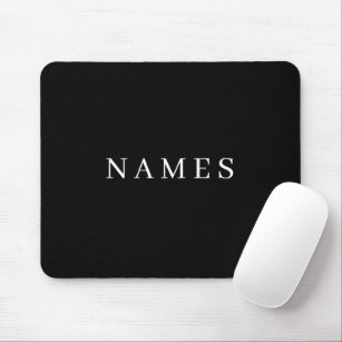 Mousepad Simples Preto Personalizado Adicionar Seu Nome Ele