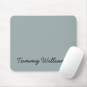 Mousepad Simples profissional azul empoeirado minimalista