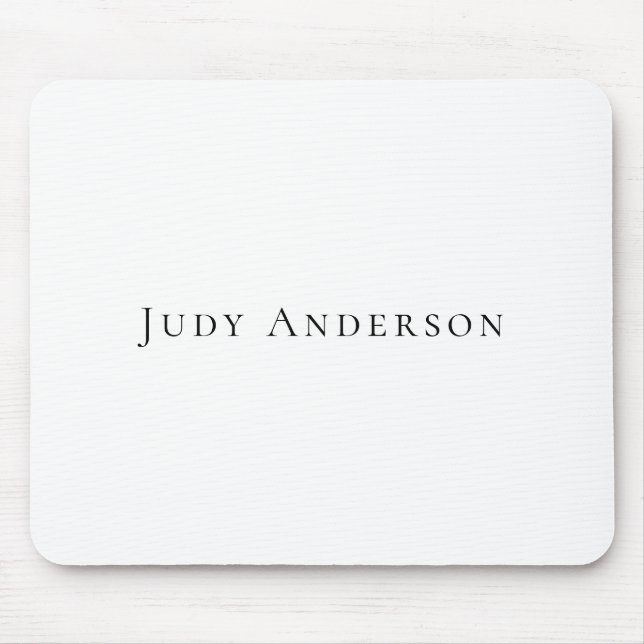 Mousepad Simples profissional Moderno Elegante Seu Nome (Frente)