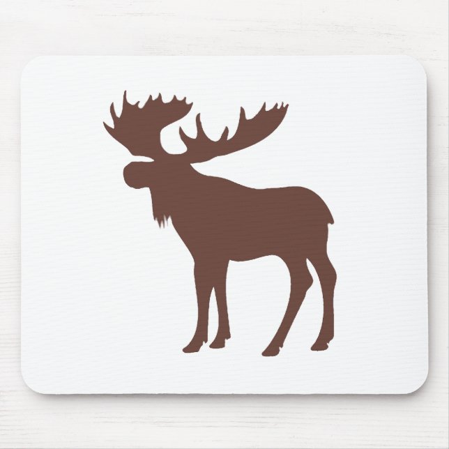 Mousepad Simples símbolo de alce marrom (Frente)
