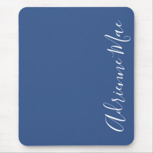 Mousepad Simplesmente Elegante Azul Clássico Personalizado