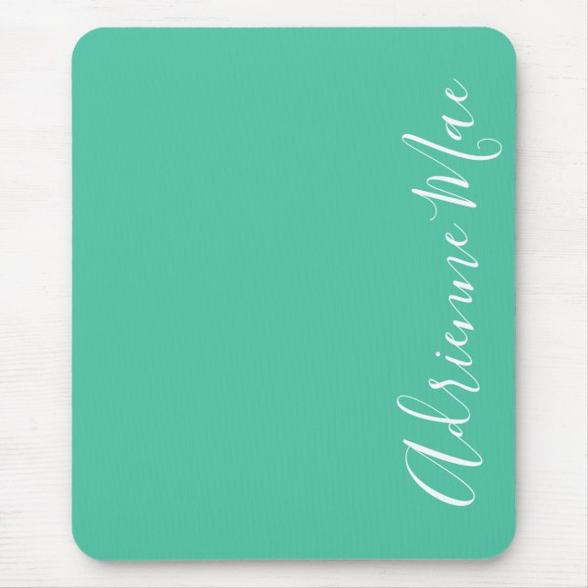 Mousepad Simplesmente Elegante Biscaia Verde Personalizado (Frente)