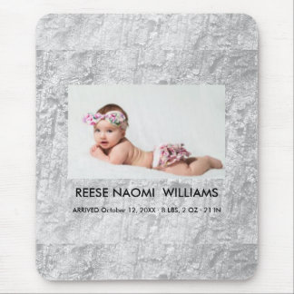Mousepad Simplesmente Elegante Foto de Bebê Menina Fofa