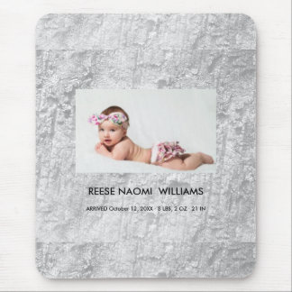 Mousepad Simplesmente Elegante Foto de Bebê Menina Fofa
