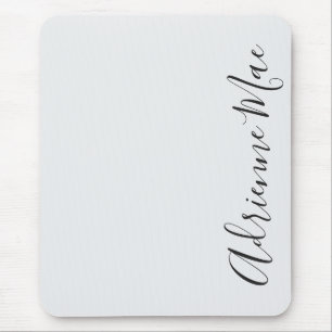 Mousepad Simplesmente Elegante Prata Branca Personalizada