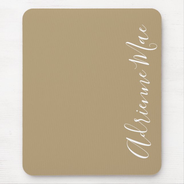 Mousepad Simplesmente Elegante Tan Personalizado (Frente)