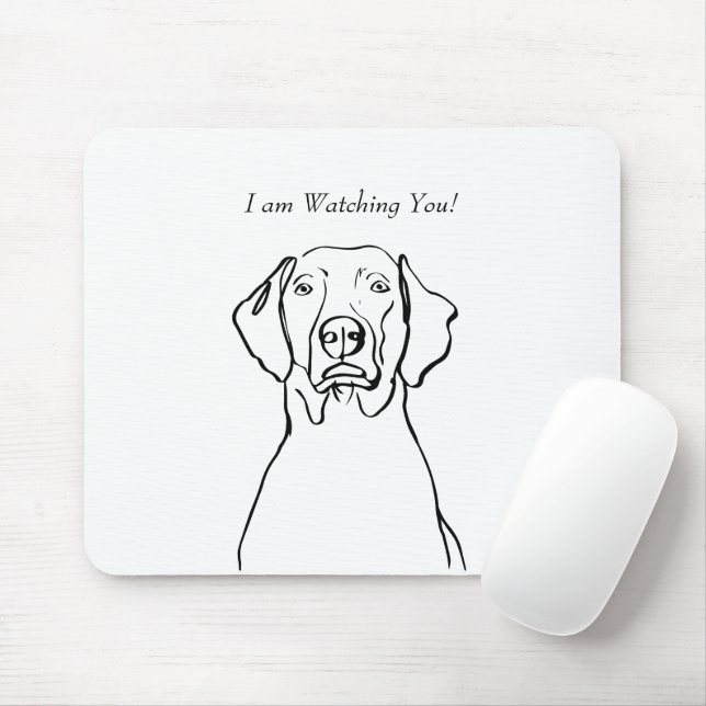 Mousepad Simplesmente Weimaraner: Personalize Sua Mensagem! (Com mouse)
