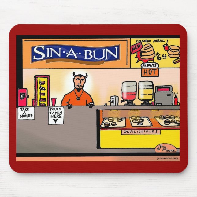 Mousepad "Sin-A-Bun" Verde Weenii (Frente)