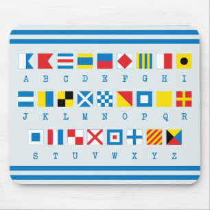 Mousepad Sinais Marítimos Sinais Náuticos Azul