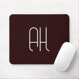 Mousepad Sinais personalizados em castanho escuro e branco