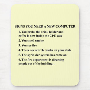 Mousepad Sinais você precisa um computador novo 2