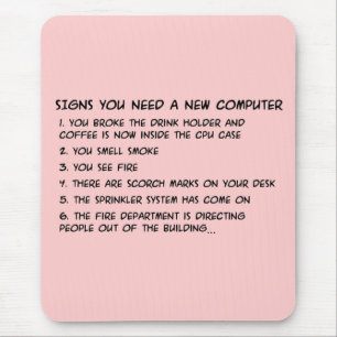 Mousepad Sinais você precisa um computador novo 3
