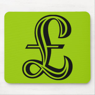 Mousepad Sinal da libra - preto