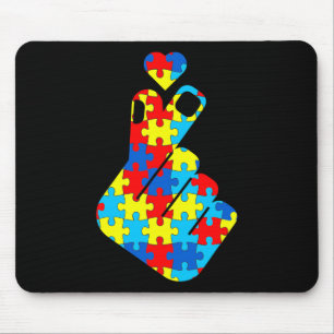 Mousepad Sinal de Amor Coreano Asl Língua de Sinais Conscie