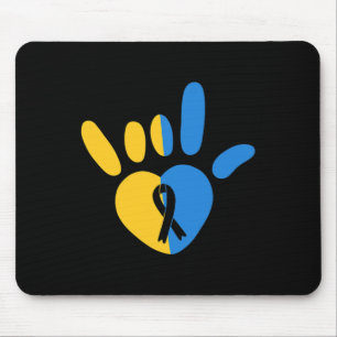 Mousepad Sinal de Amor em ASL Conscientização sobre Síndrom