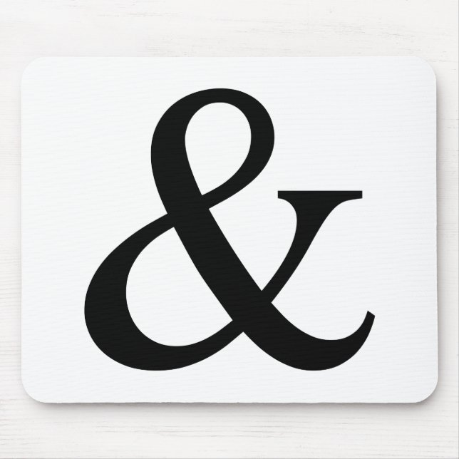 Mousepad Sinal de Ampersand e sinal (Frente)