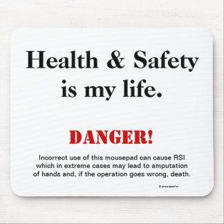 Mousepad Sinal de aviso da paródia da piada da saúde e da