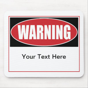 Mousepad Sinal de Aviso Personalizável