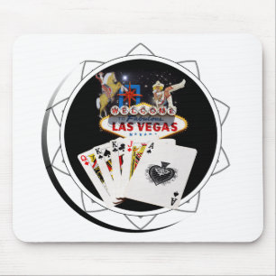 Mousepad Sinal de boas-vindas Chip de pôquer preto