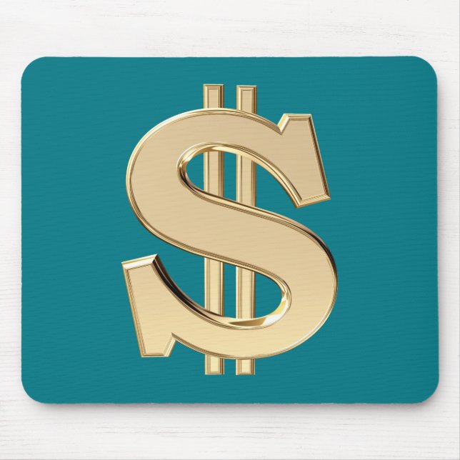 Mousepad sinal de dólar 3D (Frente)