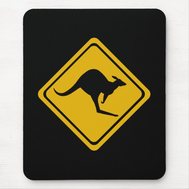 Mousepad sinal de estrada de canguru (Frente)