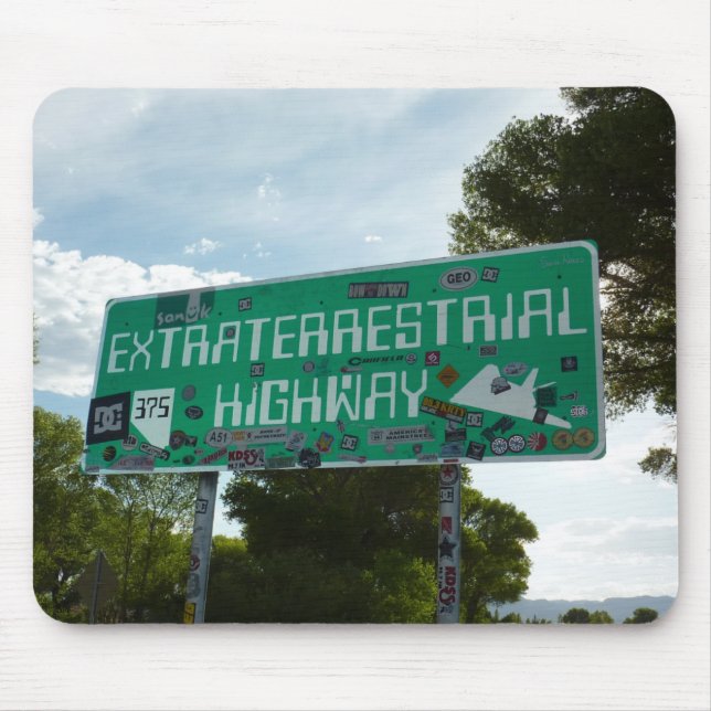 Mousepad Sinal de Estrada Extraterrestre, Rachel, Nevada (Frente)